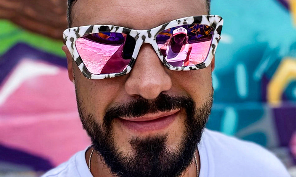 white moon pink sunglasses